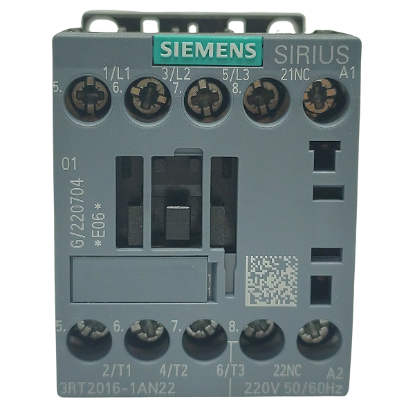 3RT20161AN22 CONTATOR DE POTÊNCIA 3P 9A 220V 1NF SIEMENS