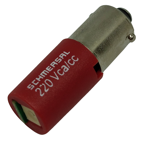 S1LS/13 220VCA/CC BA9S SINALIZADOR 1 LED SMD ALTO BRILHO VERMELHO 19178113 SCHMERSAL