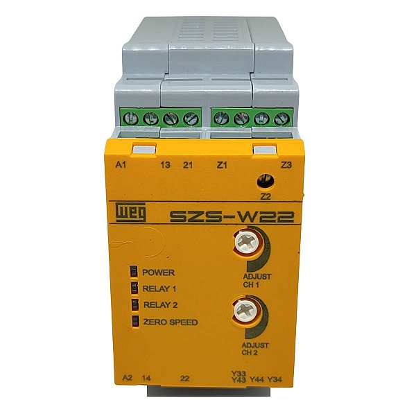 SZS-W/22 RELÉ DE SEGURANÇA MONITOR VELOCIDADE ZERO 12381180 WEG