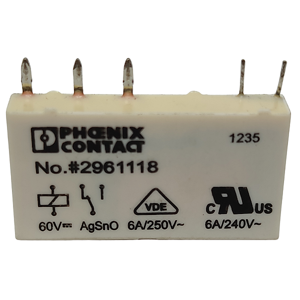 REL-MR- 60DC/21 RELÉ ÚNICO MINIATURA PLUGÁVEL 60 V DC 2961118 PHOENIX CONTACT