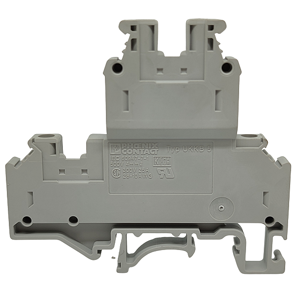 UKKB 5 BORNE DE DOIS NÍVEIS CONEXÃO PARAFUSO CINZA 2771146 PHOENIX CONTACT