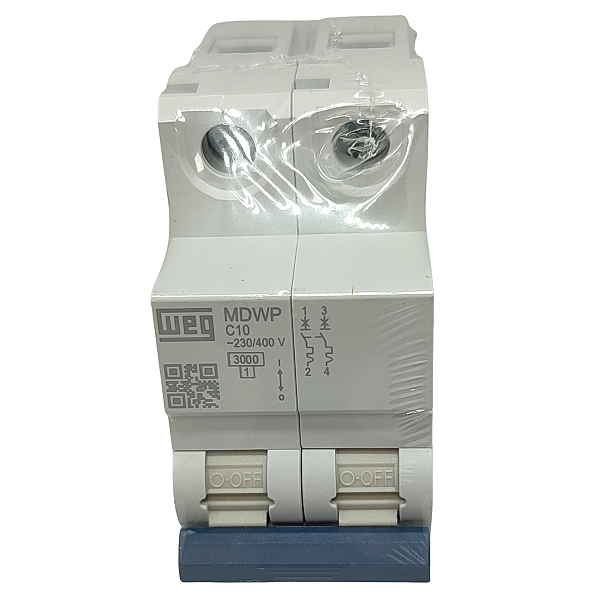 MDWP-C10-2 MINI DISJUNTOR CURVA C 10A 2 PÓLOS 15265721 WEG