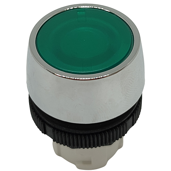 B2/15 BOTÃO 022 FACEADO CROMADO VERDE 13001015 SCHMERSAL