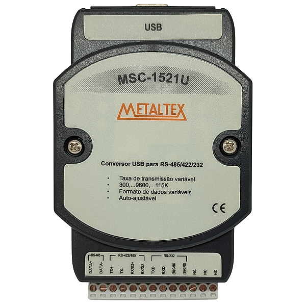 MSC-1521U CONVERSOR USB PARA RS485/422/232 ACOMPANHA CABO USB I21632 METALTEX