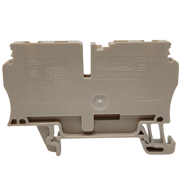 ZDU 4 WEMID CONECTOR DE PASSAGEM 4MM² 800V 32A BEGE ESCURO 1632050000 WEIDMULLER