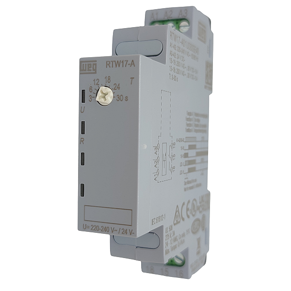 RTW17- A01U030SE40 RELÉ TEMPORIZADOR 1NA/NF 12590261 WEG