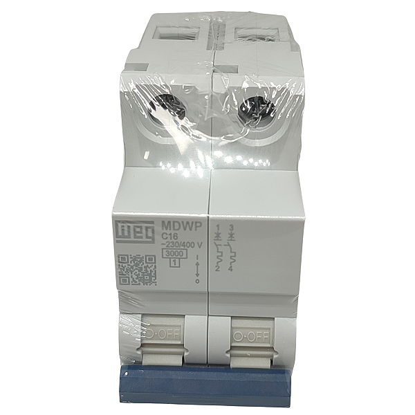 MDWP-C16-2 MINI DISJUNTOR CURVA C 16A BIPOLAR 15265722 WEG