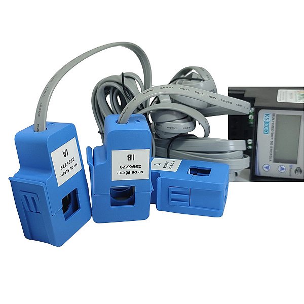 KS3000-SPLIT MEDIDOR DE ENERGIA COM DISPLAY TRIFÁSICO SPLIT CORE 100A Z36KSD5X15212 KRON MEDIDORES