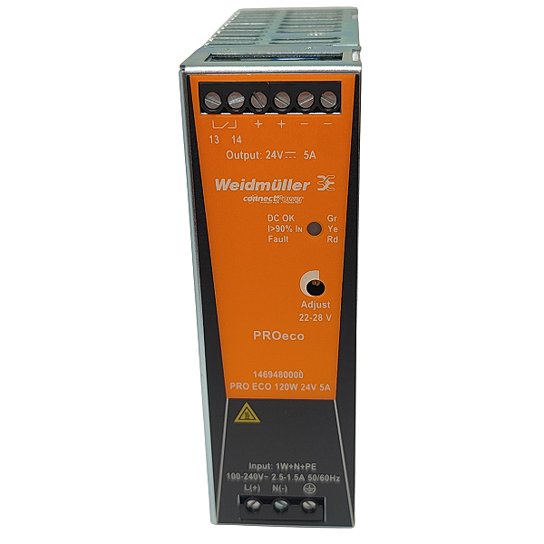 PRO ECO 120W 24V FONTE DE ALIMENTAÇÃO CHAVEADA 5A 1469480000 WEIDMULLER