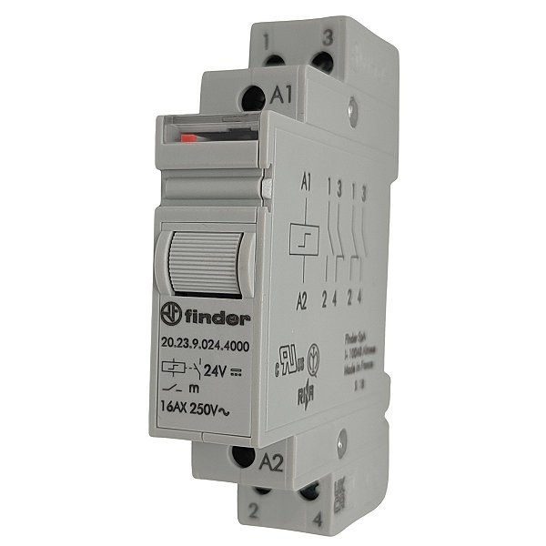 20.23.9.024.4000 RELÉ DE IMPULSO MODULAR 1NA + 1NF 24VDC FINDER