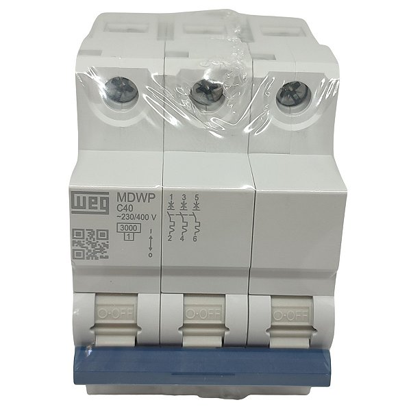 MDWP-C40-3 MINI DISJUNTOR 3 PÓLOS 40A CURVA C 15265764 WEG