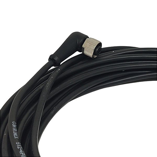 S12-4FVW-100 CABO CONECTOR M12 4P ANGULAR 10M PVC 623-100-049 CONTRINEX