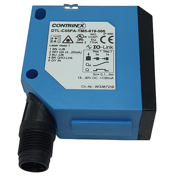 DTL-C55PA-TMS-619-506 SENSOR FOTOELÉTRICO C55 100 À 5000MM 18 À 30V LASER CLASS 1 628-000-704 CONTRINEX