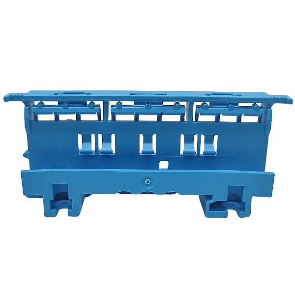 221-500/000-006 SUPORTE PARA FAMÍLIA 221 PARA 4MM² PARA FIXAÇÃO EM TRILHO DIN AZUL WAGO