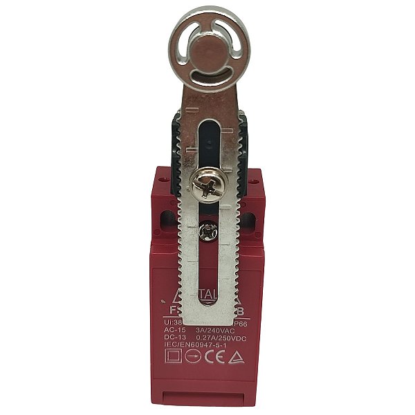 FS9608-1A1B CHAVE FIM DE CURSO PLÁSTICA ATUADOR ALAVANCA AJUSTÁVEL COM ROLETE 1NA+1NF AÇÃO RÁPIDA I28487 METALTEX