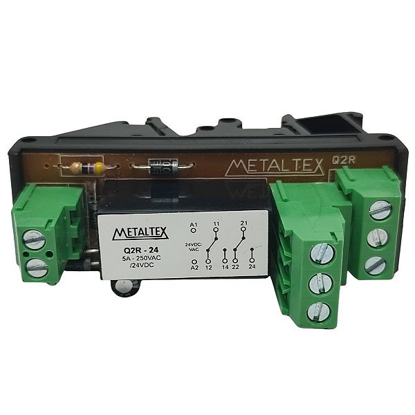 Q2R-24 INTERFACE RELÉ 24VCA/VCC 2 REVERSÍVEIS 5A P09994 METALTEX