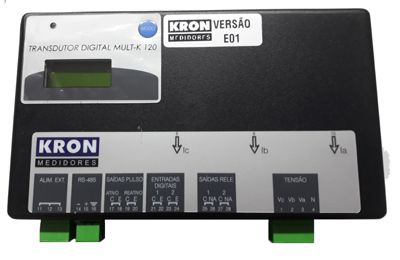 MULT-K 120 VERSÃO E01 500V 120/220VCA MULTIMEDIDOR DE ENERGIA Z032815311100 KRON MEDIDORES