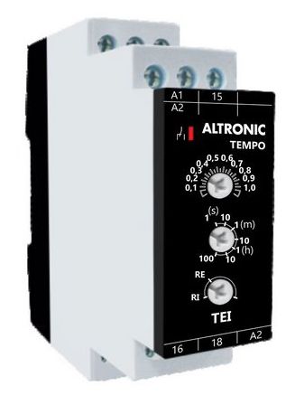 TEI 01-03 MC 24 A 240VCA/VCC RELÉ DE TEMPO MULTI ESCALA ALTRONIC