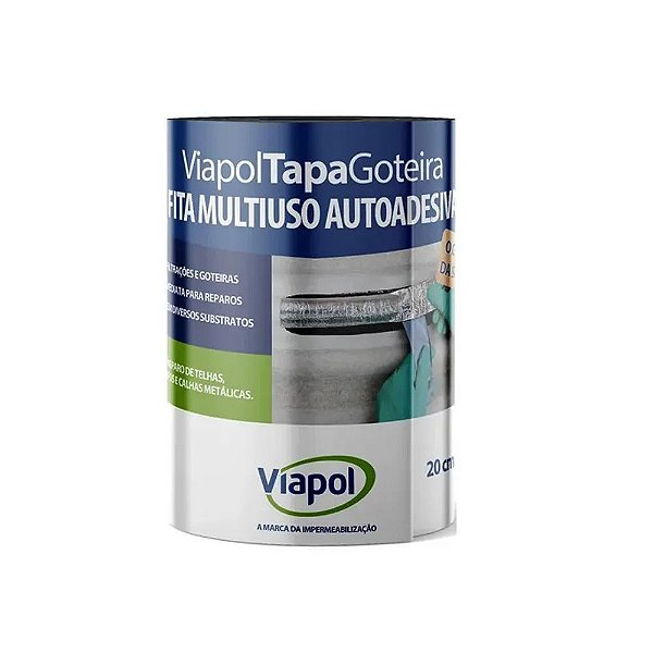 MANTA  AUTO ADESIVA TAPA GOTEIRA 20 CM X 10 MTS VIAPOL