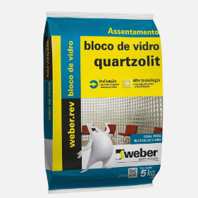 ARGAMASSA BLOCO DE VIDRO 5KG QUARTZOLIT