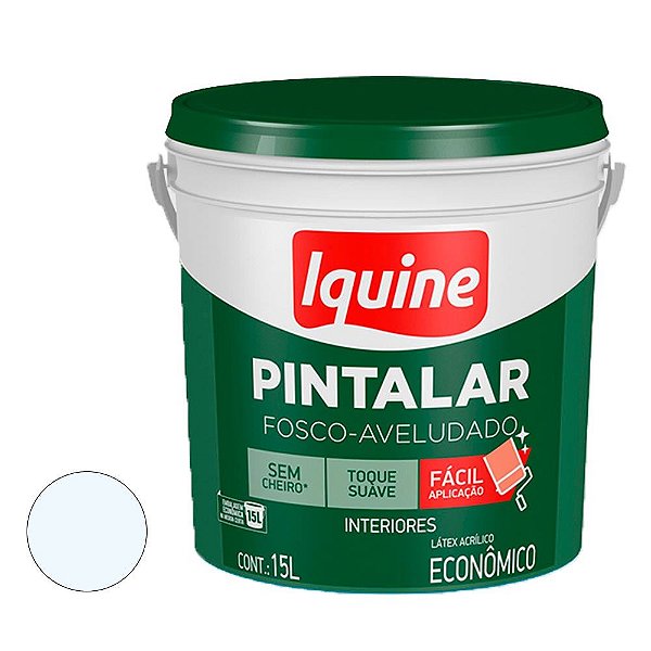 TINTA ACRILICA FOSCA PINTALAR 15L BRANCO NEVE IQUINE