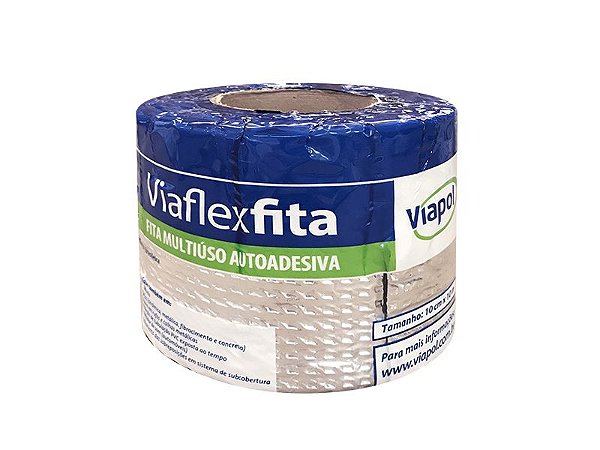 Fita Viaflex Auto Adesiva Aluminio 10 cm x 10Mts Viapol