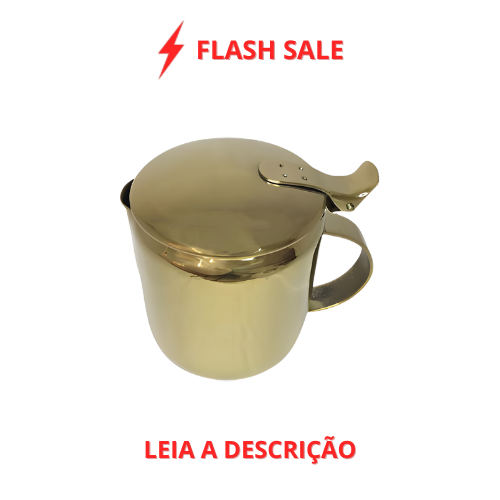 Bule de Chá Lena Dourado em Aço Inox 350ml