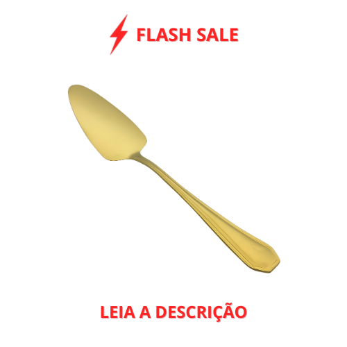 Espátula para Bolo Victoria Dourada em Aço Inox