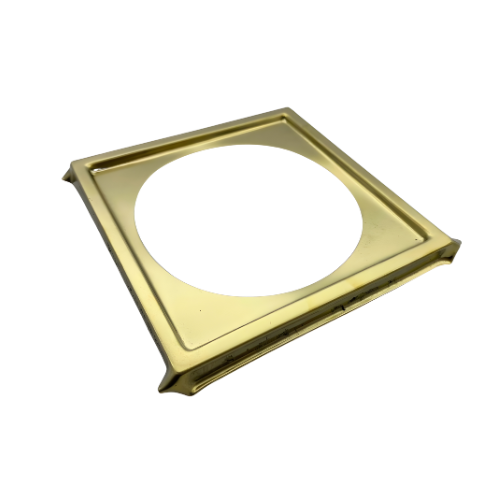 Porta Grelha Aris Quadrado Dourado em Aço Inox