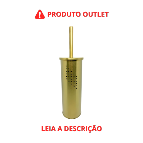 Escova Sanitária Nantes Dourada Fosca em Aço Inox OUTLET