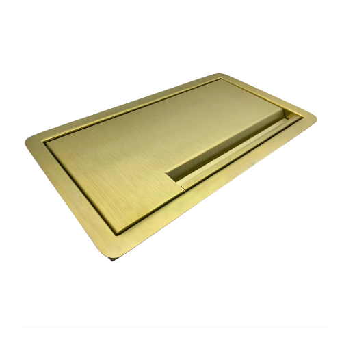 Porta Esponja e Sabão Aurora Dourado Fosco em Aço Inox de Embutir