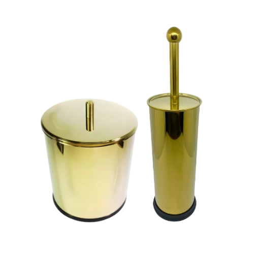 Kit Limpeza Profunda 2 peças Dourado em Aço Inox