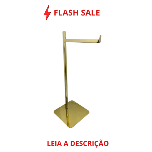 Papeleira de Chão Haia Dourada em Aço Inox