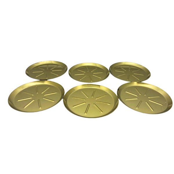 Conjunto com 6 Porta Copos Dourado - By Fineza
