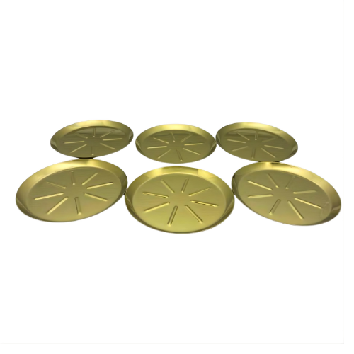 Conjunto de Porta-Copos Luxor 6 peças Dourado em Aço Inox