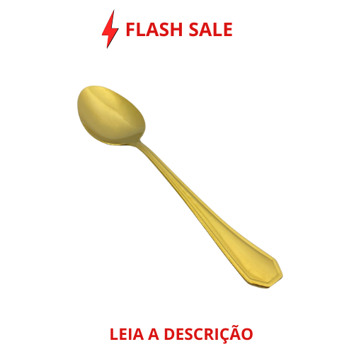 Colher de Arroz Victoria Dourada em Aço Inox