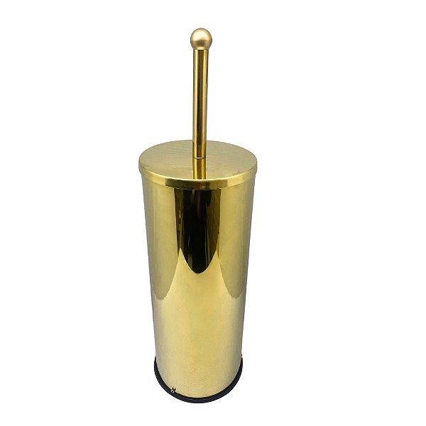 Porta Papel Higienico em Inox Dourado 4 Rolos Papeleira Fineza