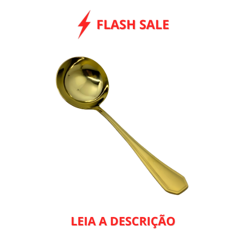 Concha para Molho Victoria Dourada em Aço Inox