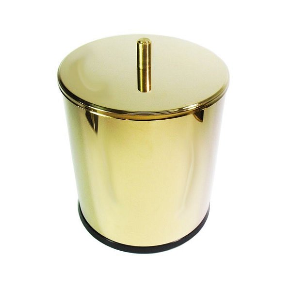 Lixeira Dourada em Aço Inox 5L para banheiro–  By Fineza