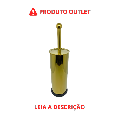 Escova Sanitária France Dourada em Aço Inox OUTLET