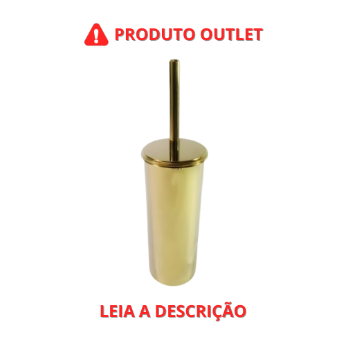 Escova Sanitária Ramona Dourada em Aço Inox OUTLET