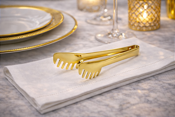 Pegador de Massa Victoria Dourado em Aço Inox