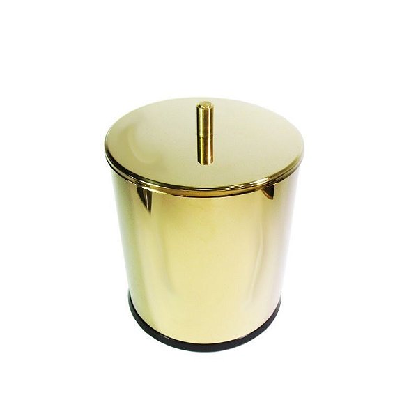 Lixeira Dourada em Aço Inox 3L para cozinha – By Fineza