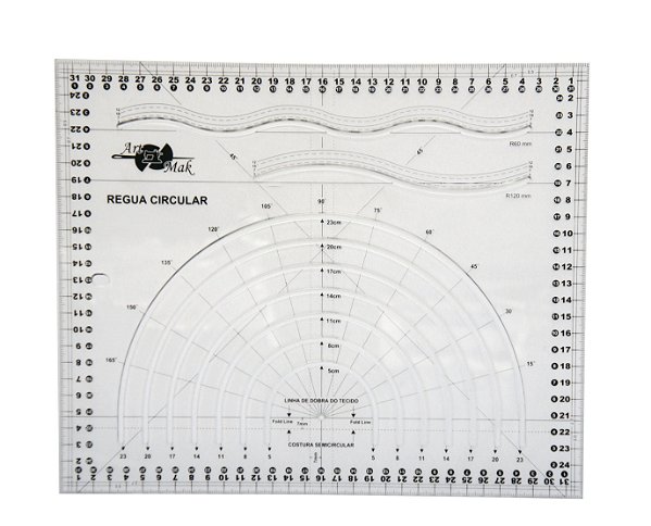 Régua Circular para Patchwork e Scrapbook
