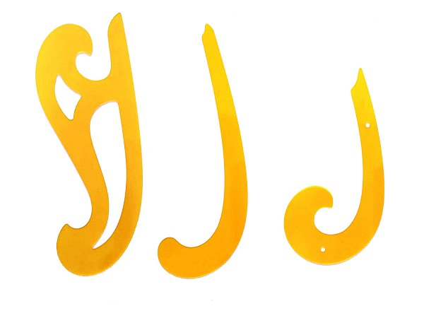 Réguas Curvas Flexíveis Para Modelagem P/ Cavas Decote 3pçs