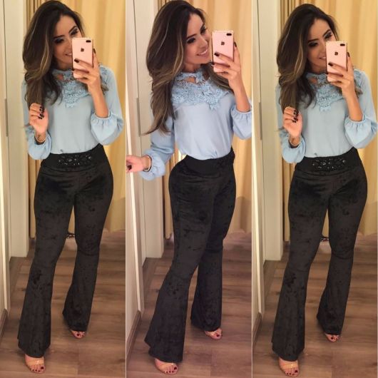 calça veludo molhado