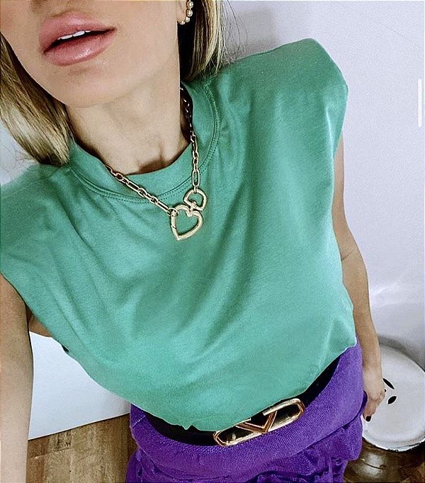 Muscle Tee - Verde - Madame Ninna , loja de calças flare ...