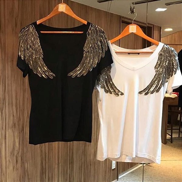 Blusas t shirt bordada Clearance