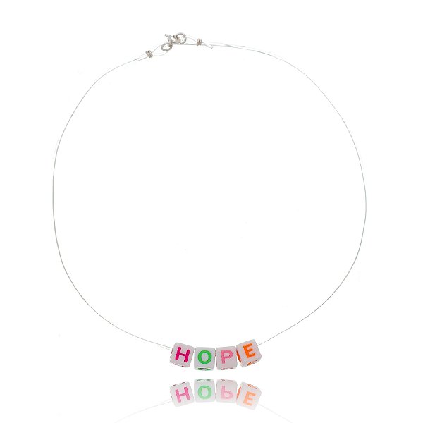 Colar Hope De Silicone E Prata – Joia em Prata 925 de Qualidade