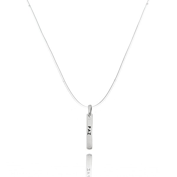 Colar Silicone Paz Em Prata – Joia em Prata 925 de Qualidade